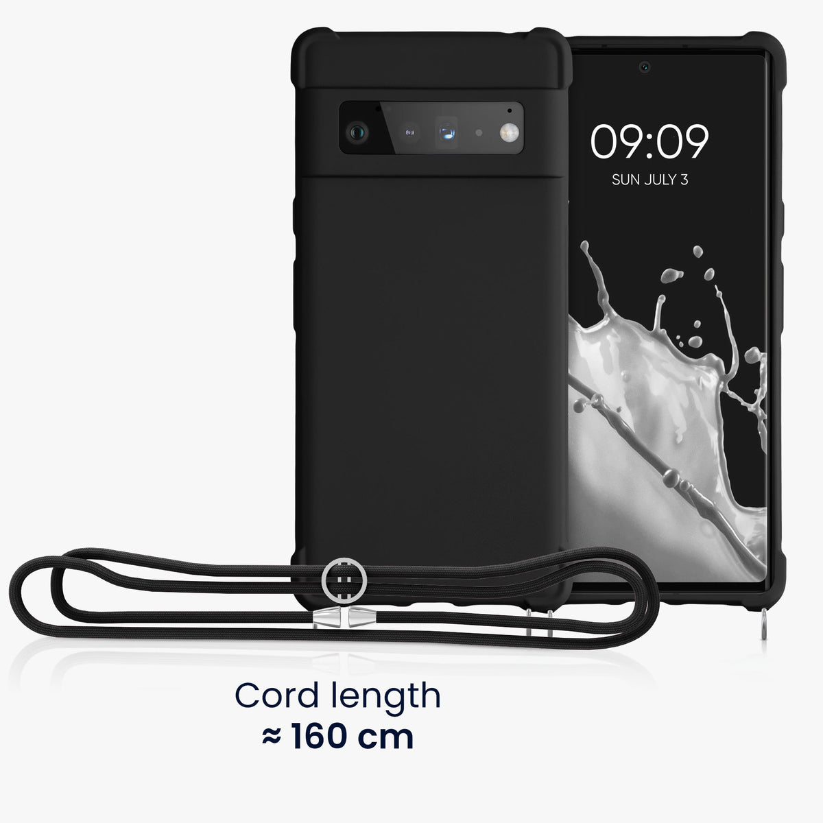 kwmobile Necklace Case compatible with Google Pixel 6 Pro - Cover with Lanyard - Silicone Protective Case