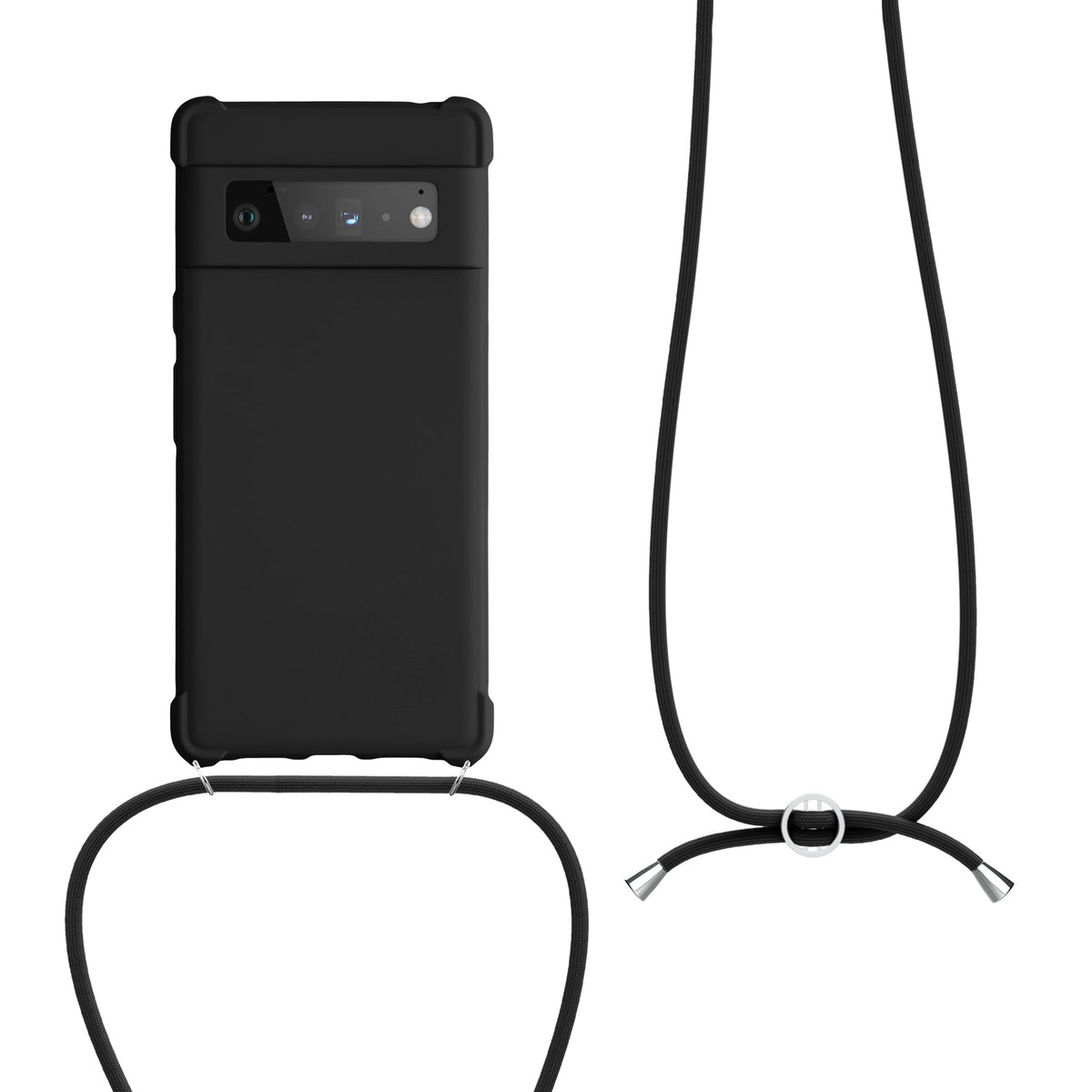kwmobile Necklace Case compatible with Google Pixel 6 Pro - Cover with Lanyard - Silicone Protective Case