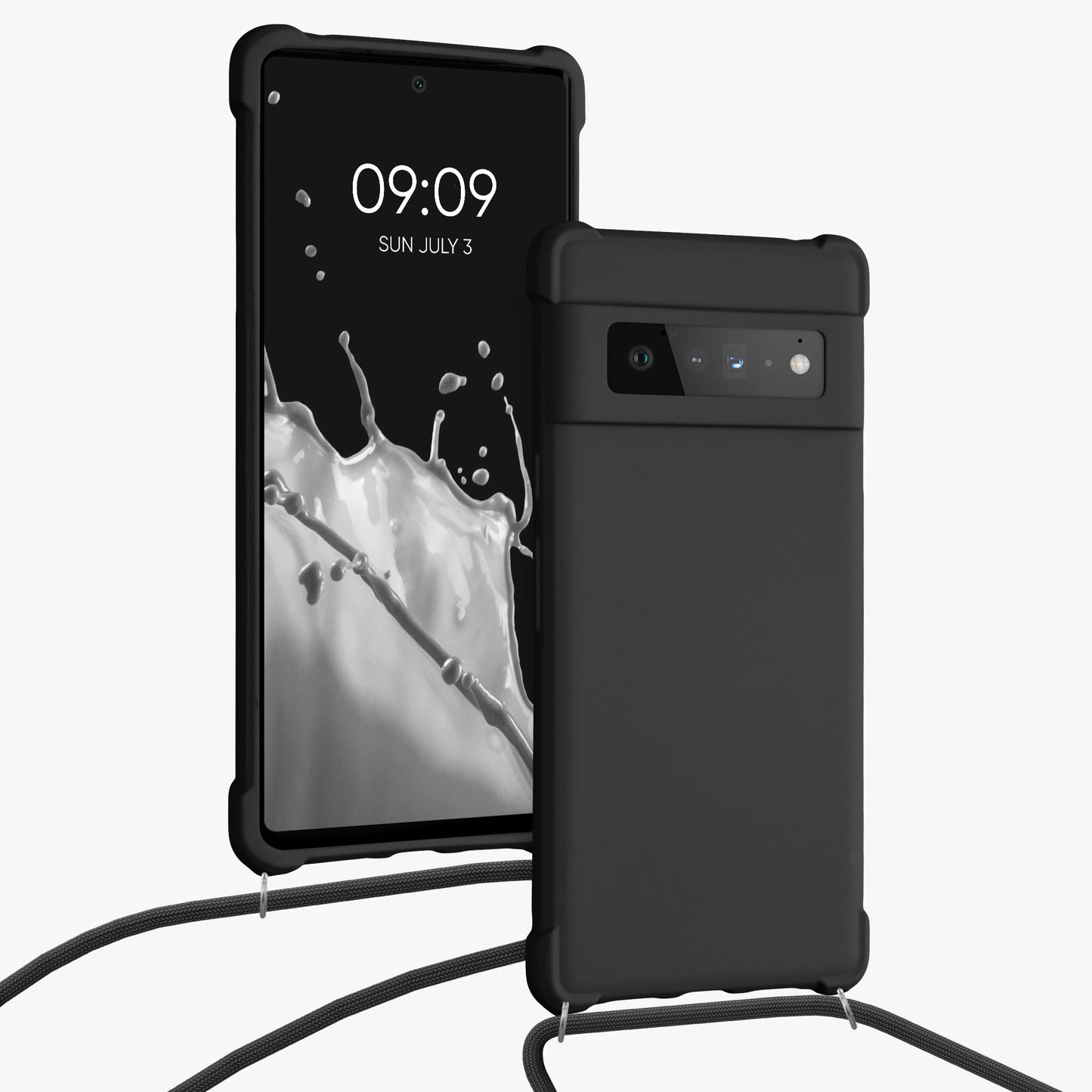 kwmobile Necklace Case compatible with Google Pixel 6 Pro - Cover with Lanyard - Silicone Protective Case