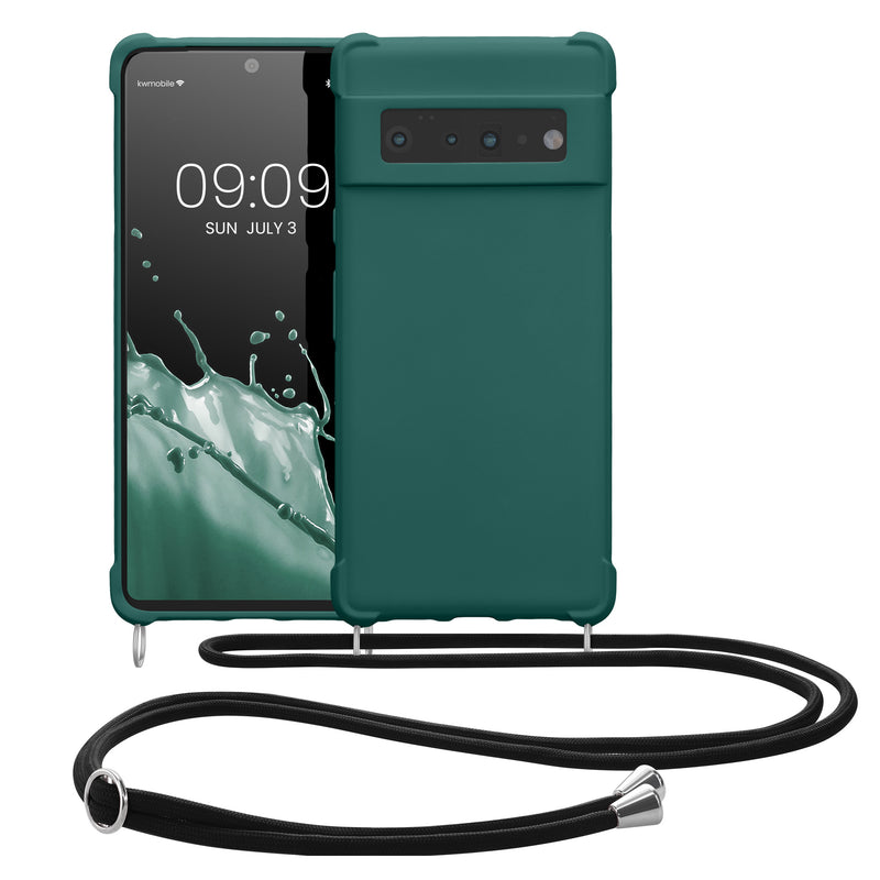 kwmobile Necklace Case compatible with Google Pixel 6 Pro - Cover with Lanyard - Silicone Protective Case