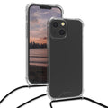 kwmobile Necklace Case compatible with Apple iPhone 13 mini - Silicone Cover with Lanyard Strap Case Transparent