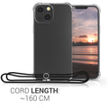 kwmobile Necklace Case compatible with Apple iPhone 13 mini - Silicone Cover with Lanyard Strap Case Transparent
