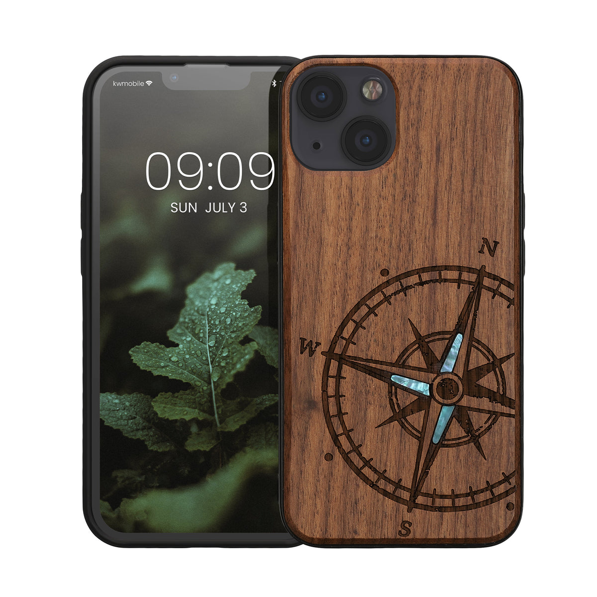 kwmobile Case Compatible with Apple iPhone 13 Phone Cover TPU Case Compass Vintage