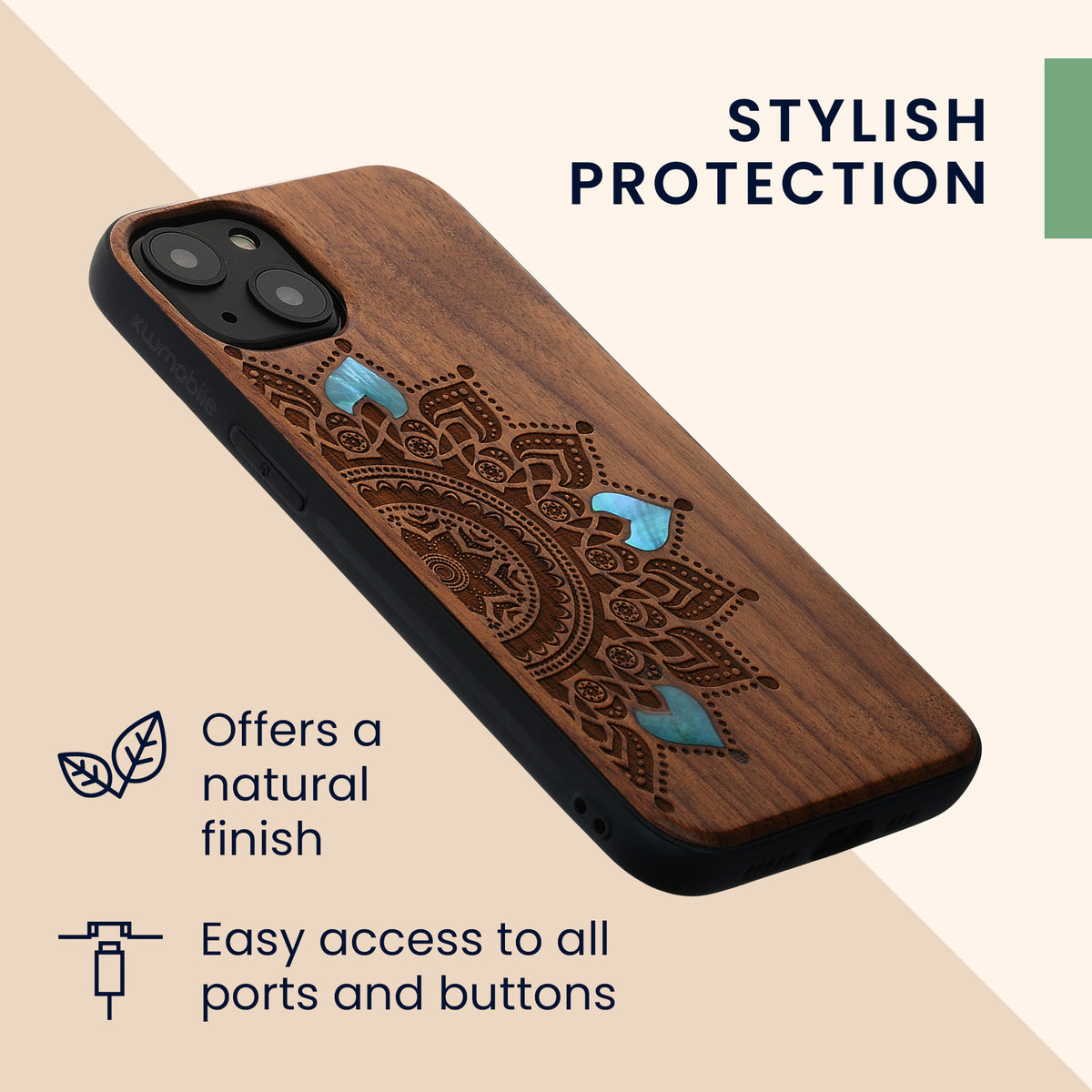 kwmobile Case Compatible with Apple iPhone 13 Phone Cover TPU Case Compass Vintage