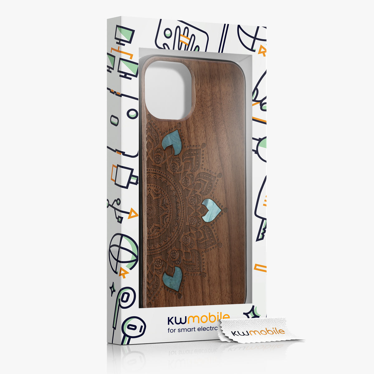 kwmobile Case Compatible with Apple iPhone 13 Phone Cover TPU Case Compass Vintage