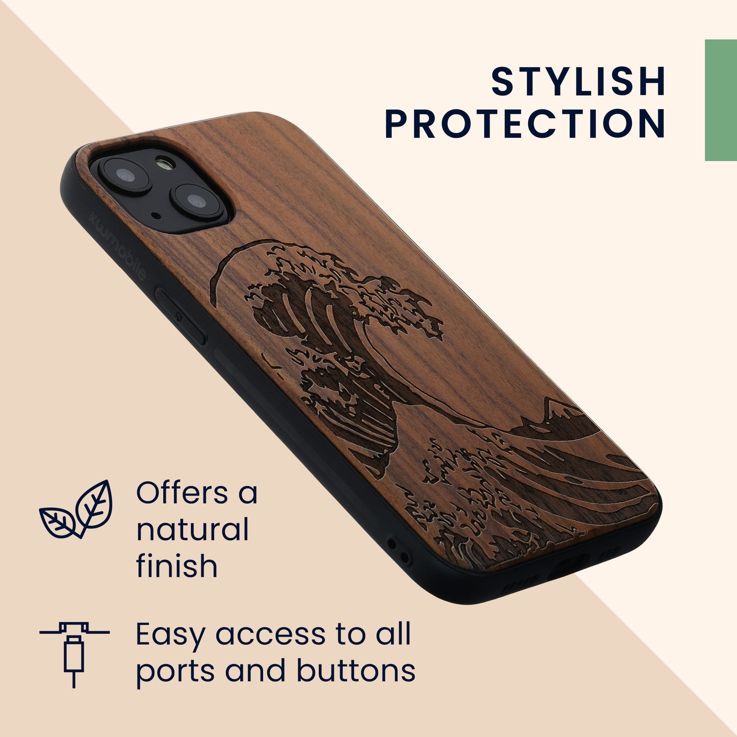 kwmobile Case Compatible with Apple iPhone 13 Phone Cover TPU Case Compass Vintage