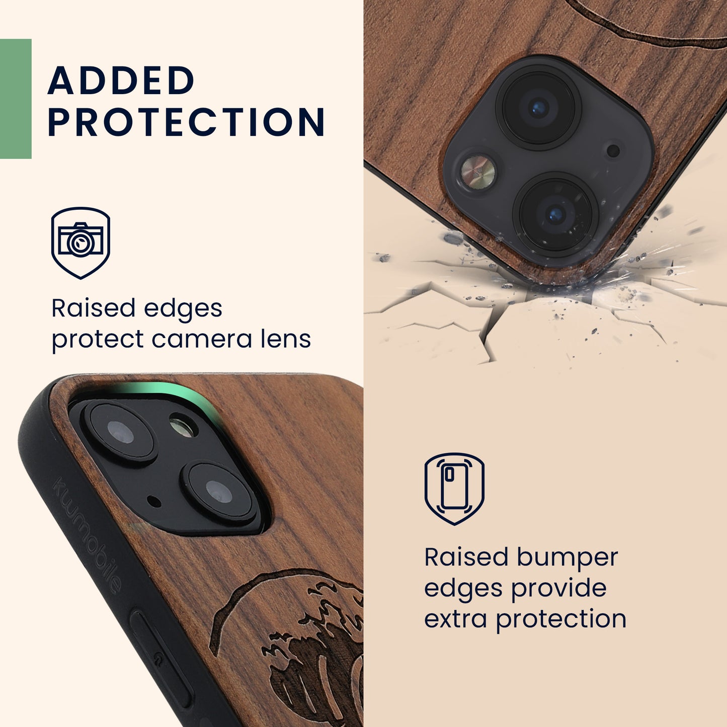 kwmobile Case Compatible with Apple iPhone 13 Phone Cover TPU Case Compass Vintage