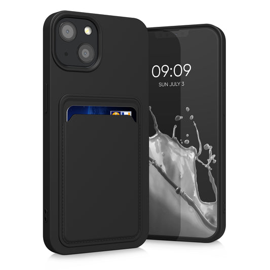 kwmobile Case Compatible with Apple iPhone 13 - Card Slot Phone Cover