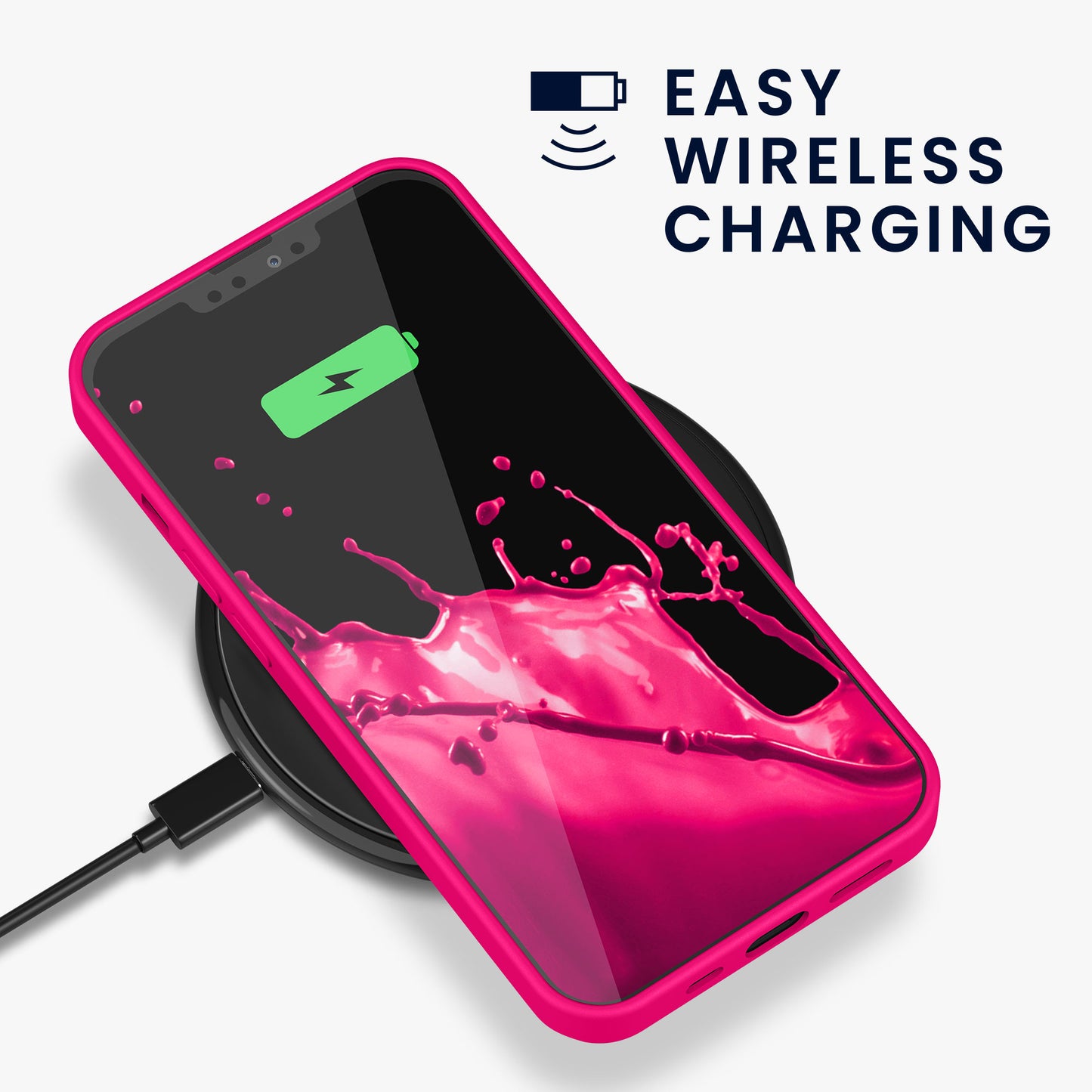 kwmobile Case Compatible with Apple iPhone 13 Pro Case - Rubberized Silicone Phone Cover - Wireless Charging Protective Case - Cover