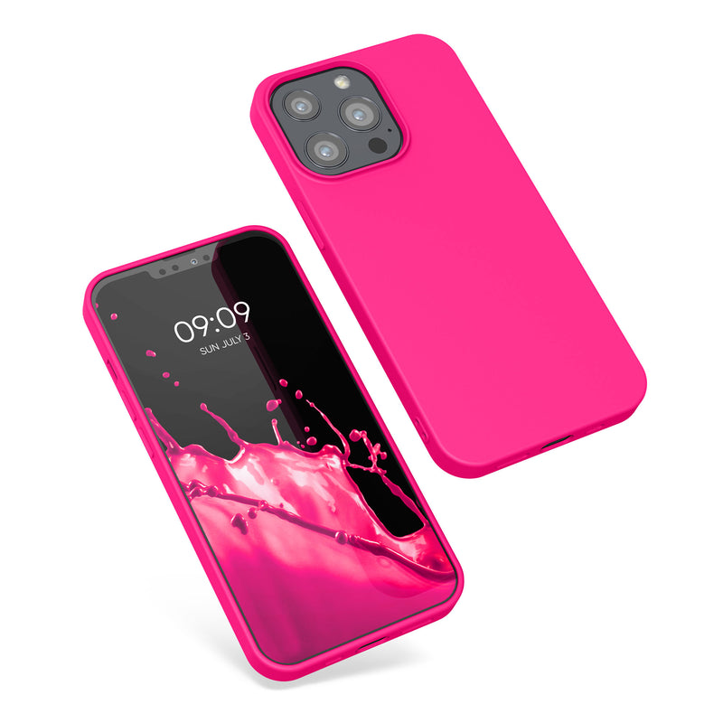 kwmobile Case Compatible with Apple iPhone 13 Pro Case - Rubberized Silicone Phone Cover - Wireless Charging Protective Case - Cover