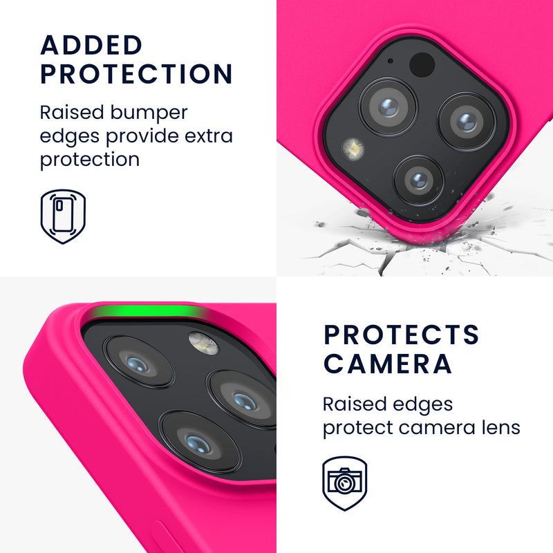 kwmobile Case Compatible with Apple iPhone 13 Pro Case - Rubberized Silicone Phone Cover - Wireless Charging Protective Case - Cover