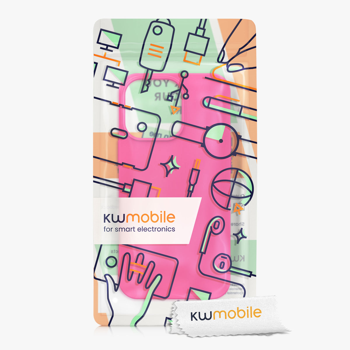 kwmobile Case Compatible with Apple iPhone 13 Pro Case - Rubberized Silicone Phone Cover - Wireless Charging Protective Case - Cover