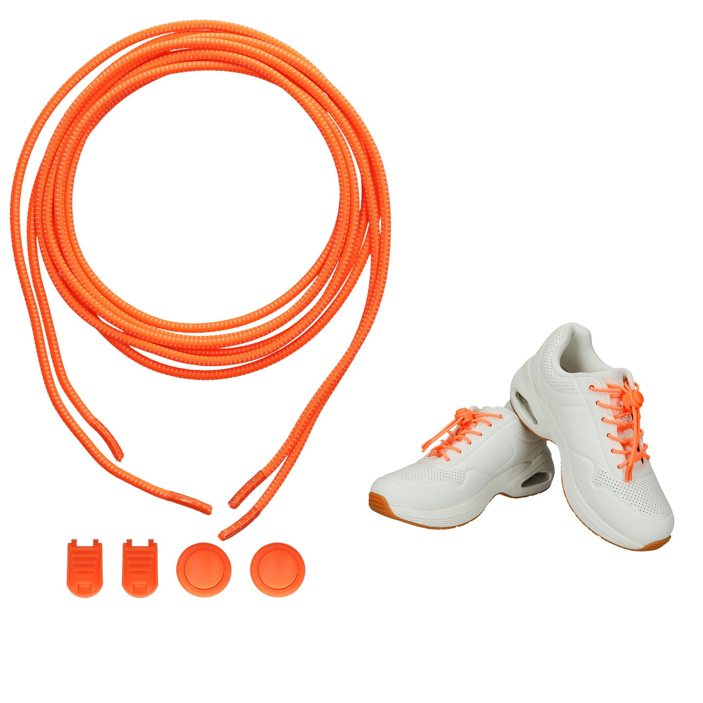 kwmobile 2x Schnürsenkel mit Schnellverschluss - Schuhbänder mit Schnellschnürsystem - 120cm Schnürband mit Stopper