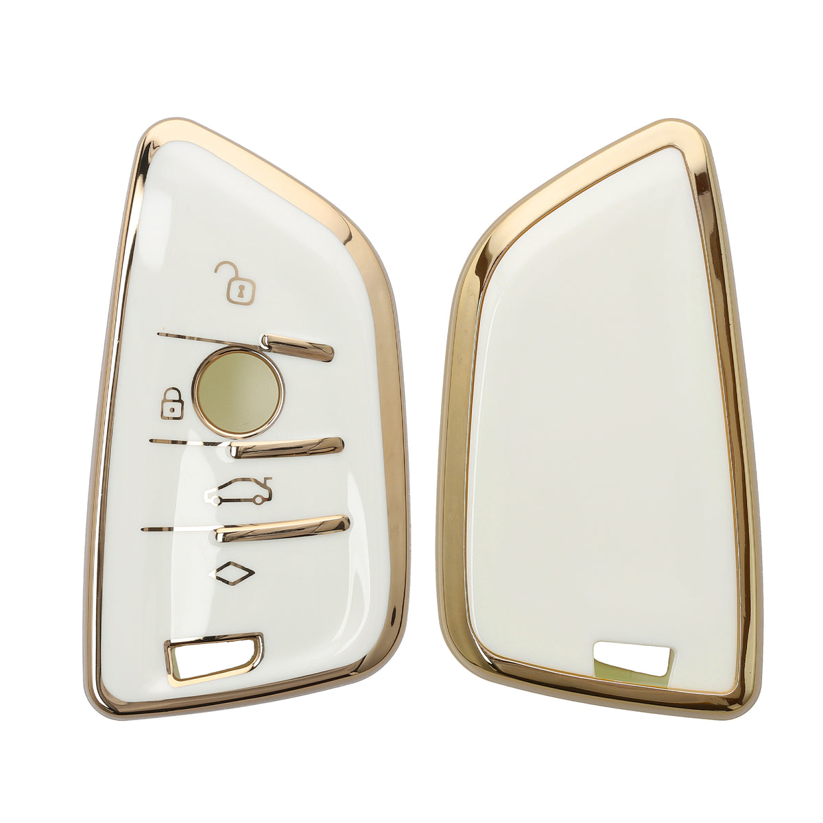 BMW 3-Button Smart Key Silicone Car Key Cover with Painted Buttons and Frame