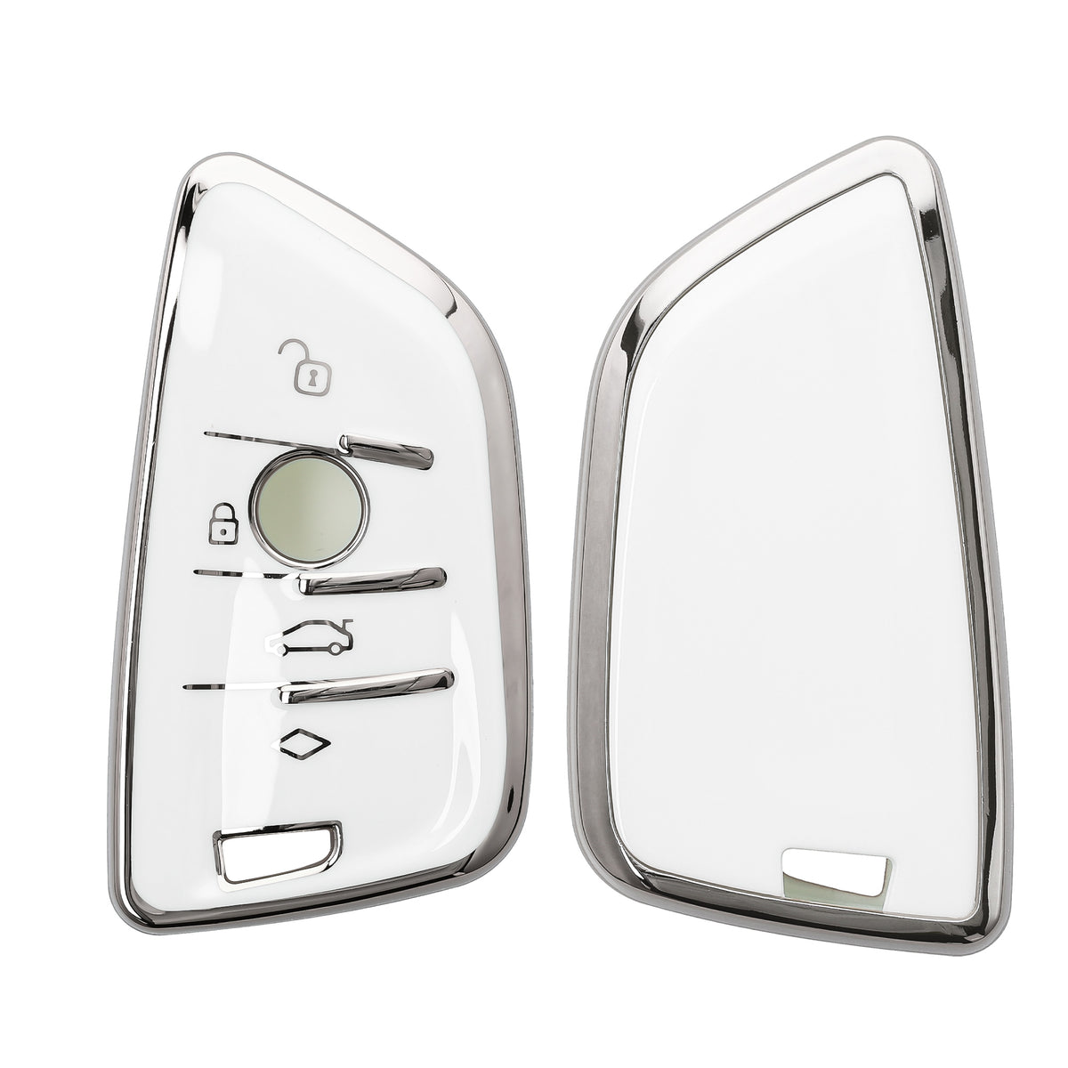 BMW 3-Button Smart Key Silicone Car Key Cover with Painted Buttons and Frame