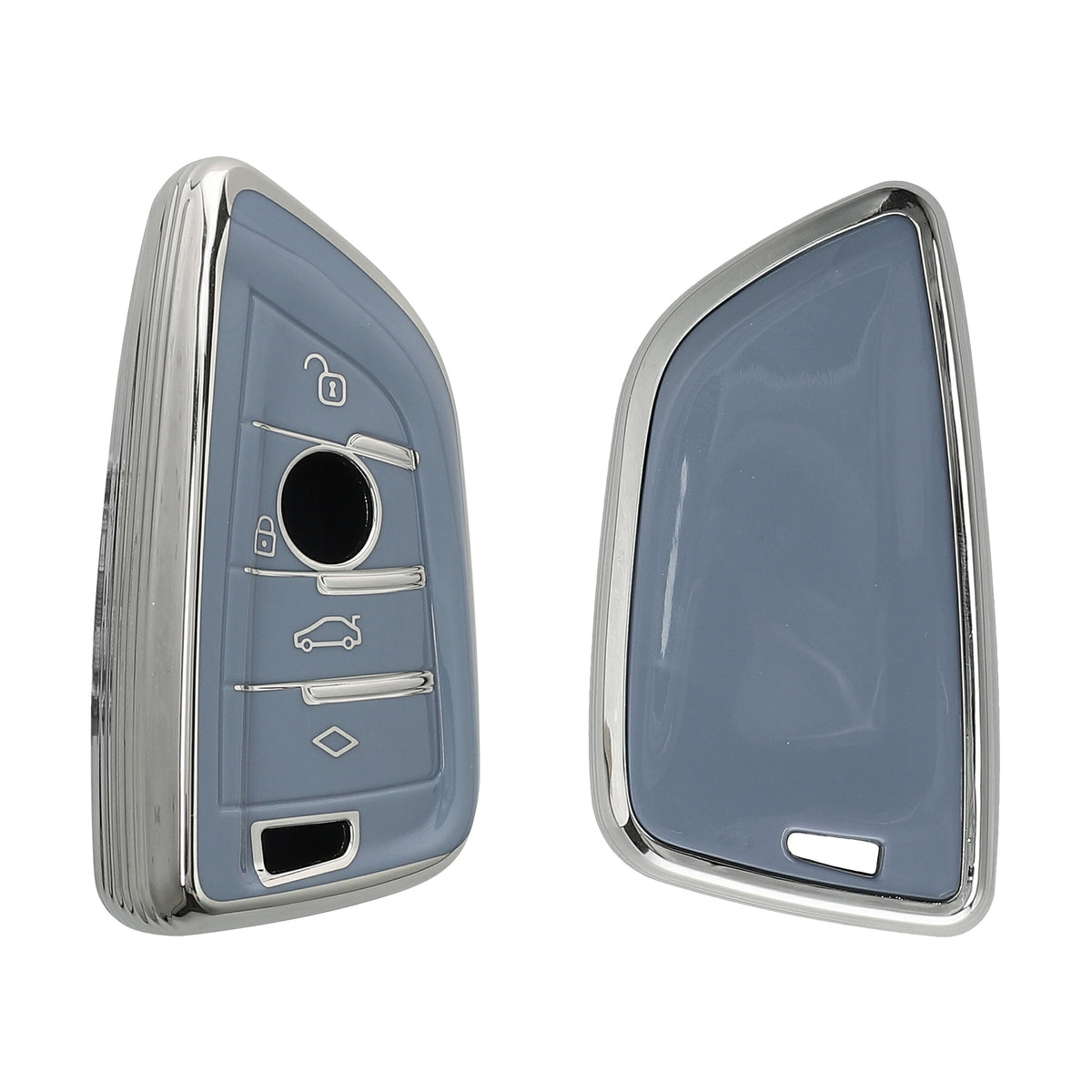 BMW 3-Button Smart Key Silicone Car Key Cover with Painted Buttons and Frame