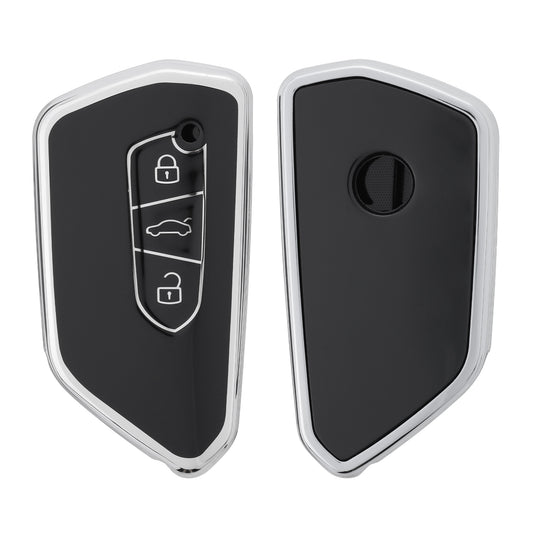 kwmobile Car Key Cover Compatible with VW Golf 8 3-Button Car Key