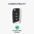 VW Golf 7 MK7 3-Button Silicone Car Key Cover