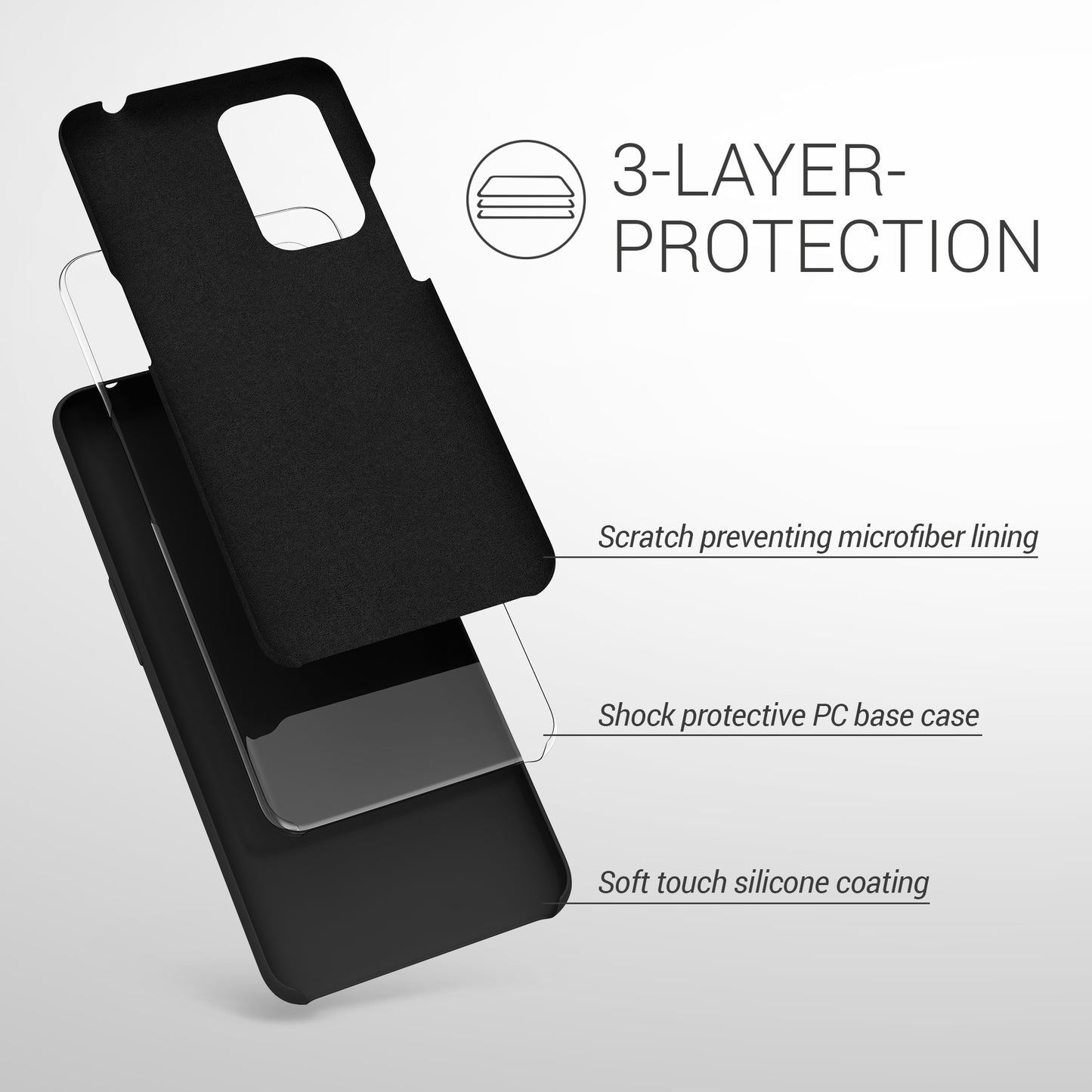 kwmobile Phone Case for OnePlus 9 (EU/NA Version) Case - Silicone - Wireless Charging - Protective Cover