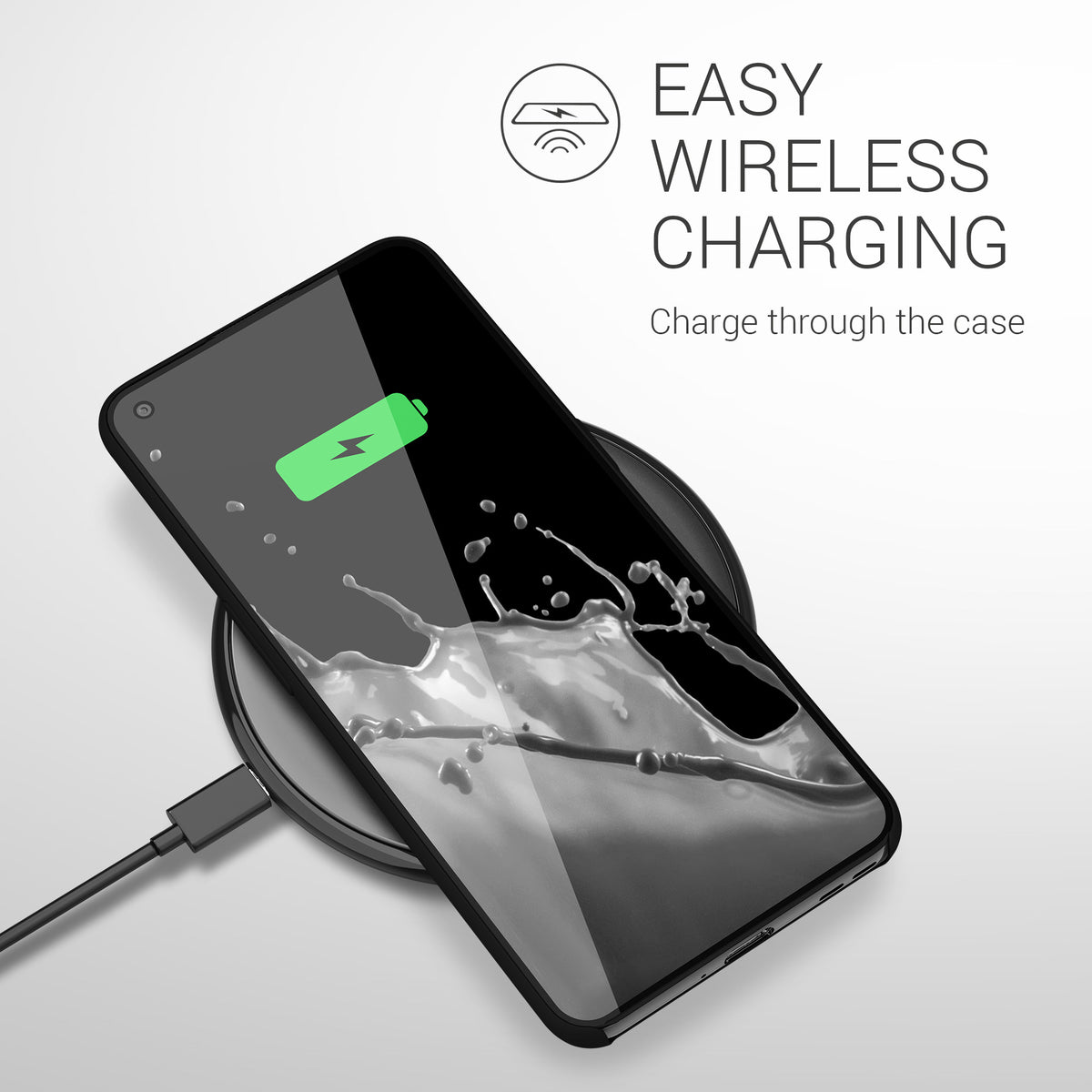 kwmobile Phone Case for OnePlus 9 (EU/NA Version) Case - Silicone - Wireless Charging - Protective Cover