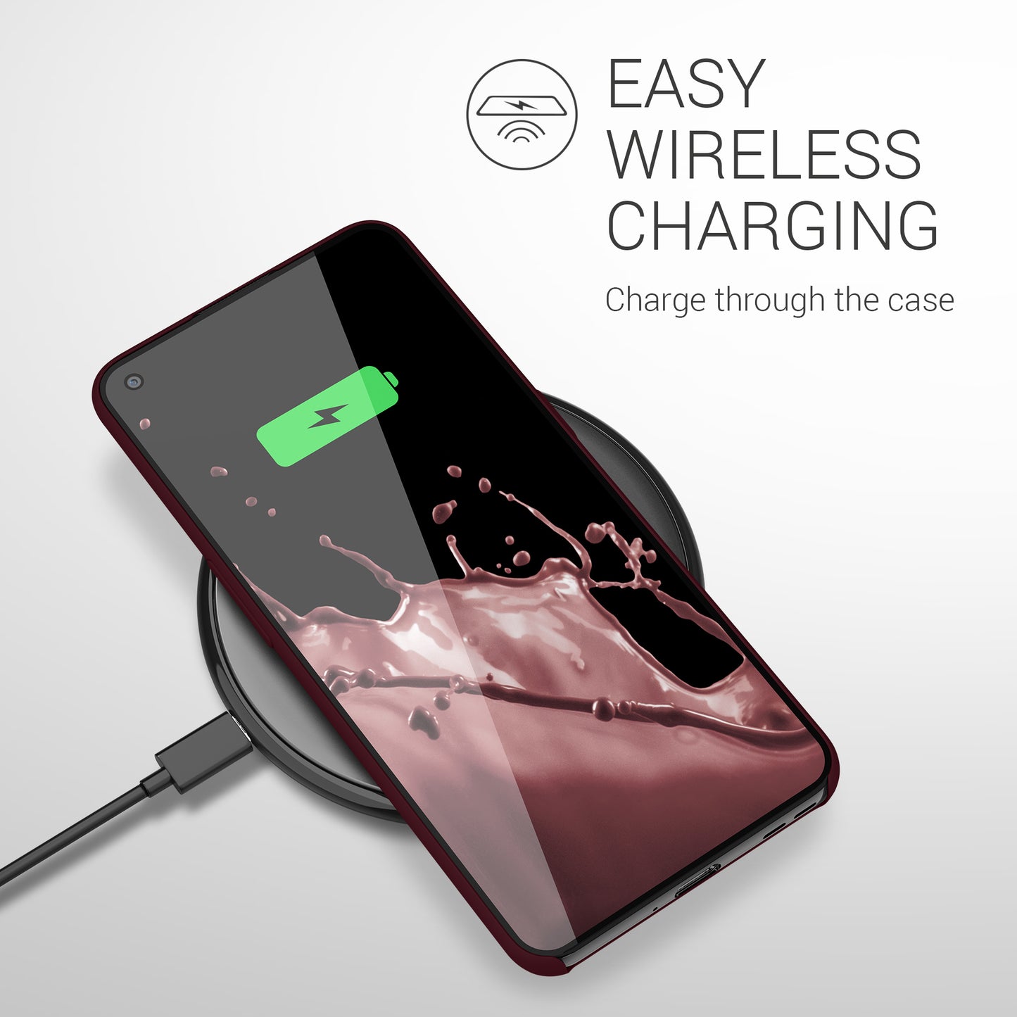 kwmobile Phone Case for OnePlus 9 (EU/NA Version) Case - Silicone - Wireless Charging - Protective Cover