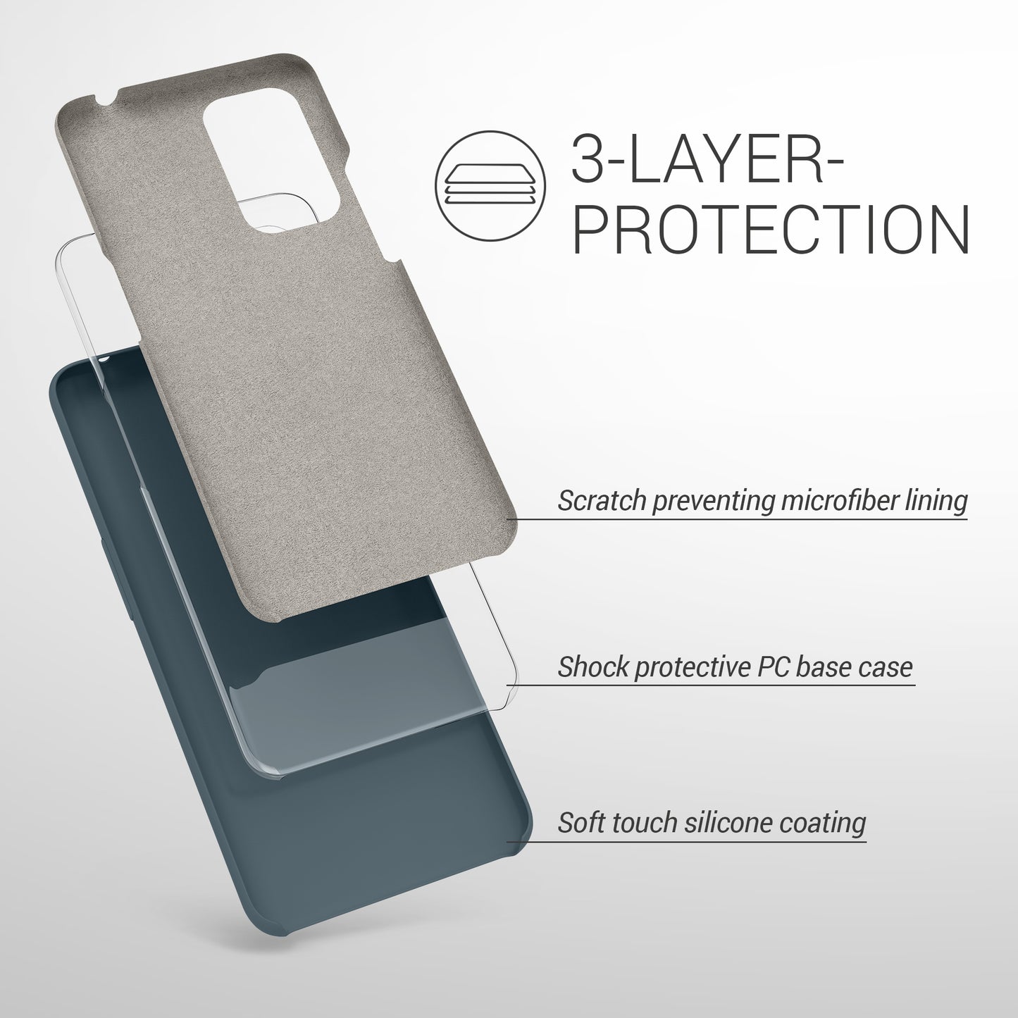 kwmobile Phone Case for OnePlus 9 (EU/NA Version) Case - Silicone - Wireless Charging - Protective Cover