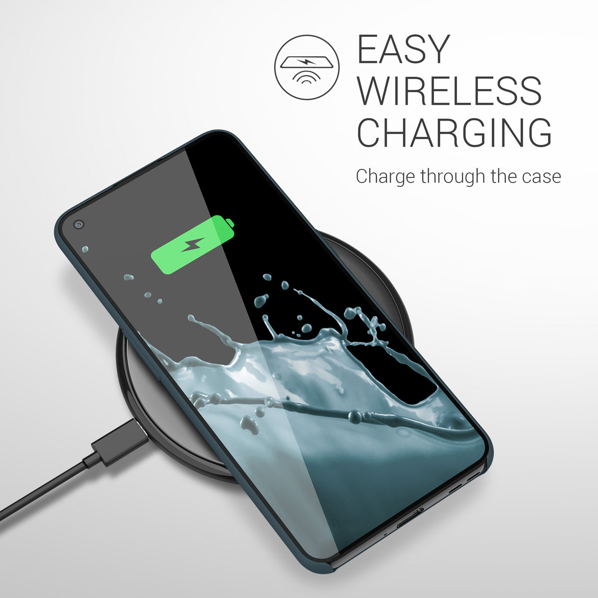 kwmobile Phone Case for OnePlus 9 (EU/NA Version) Case - Silicone - Wireless Charging - Protective Cover