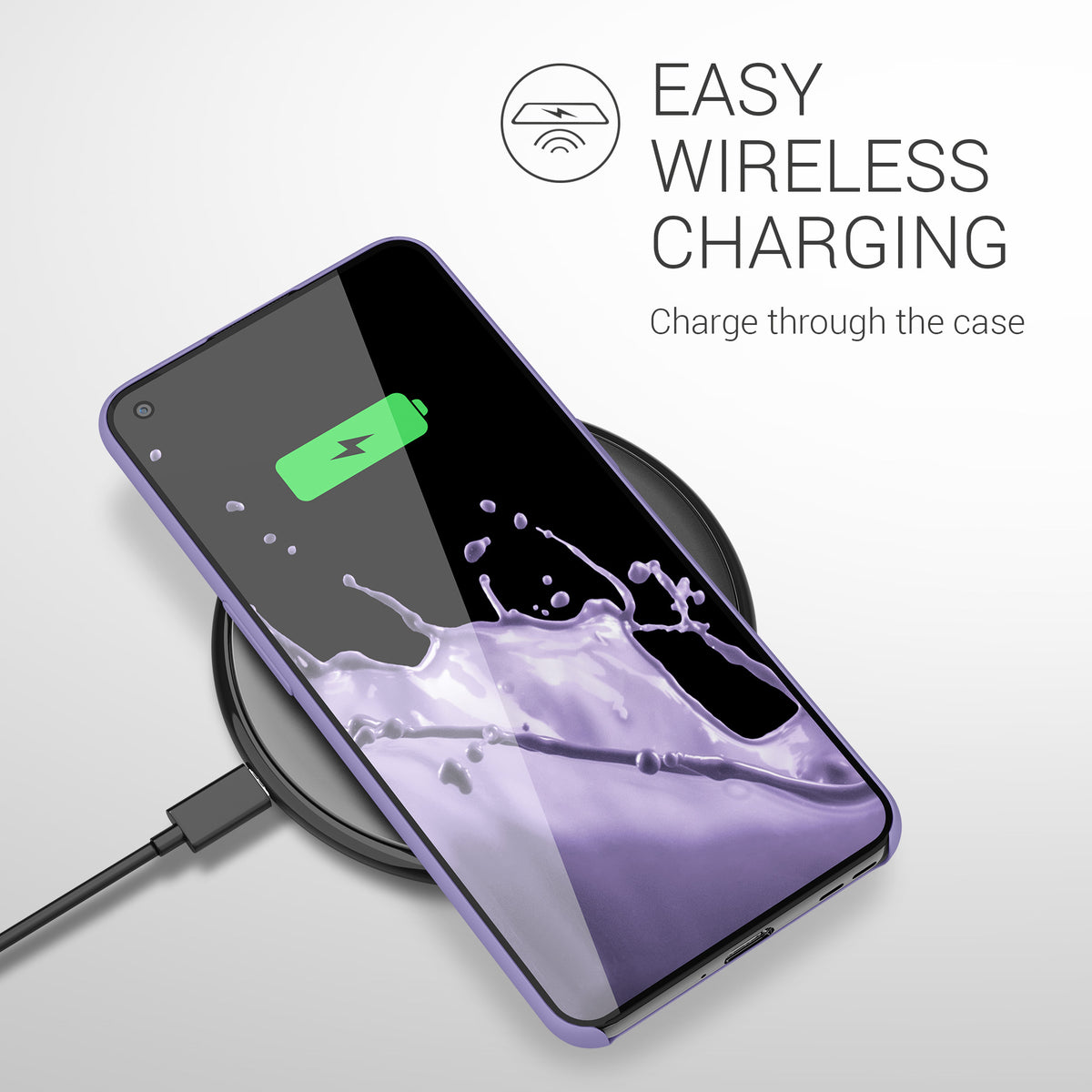 kwmobile Phone Case for OnePlus 9 (EU/NA Version) Case - Silicone - Wireless Charging - Protective Cover