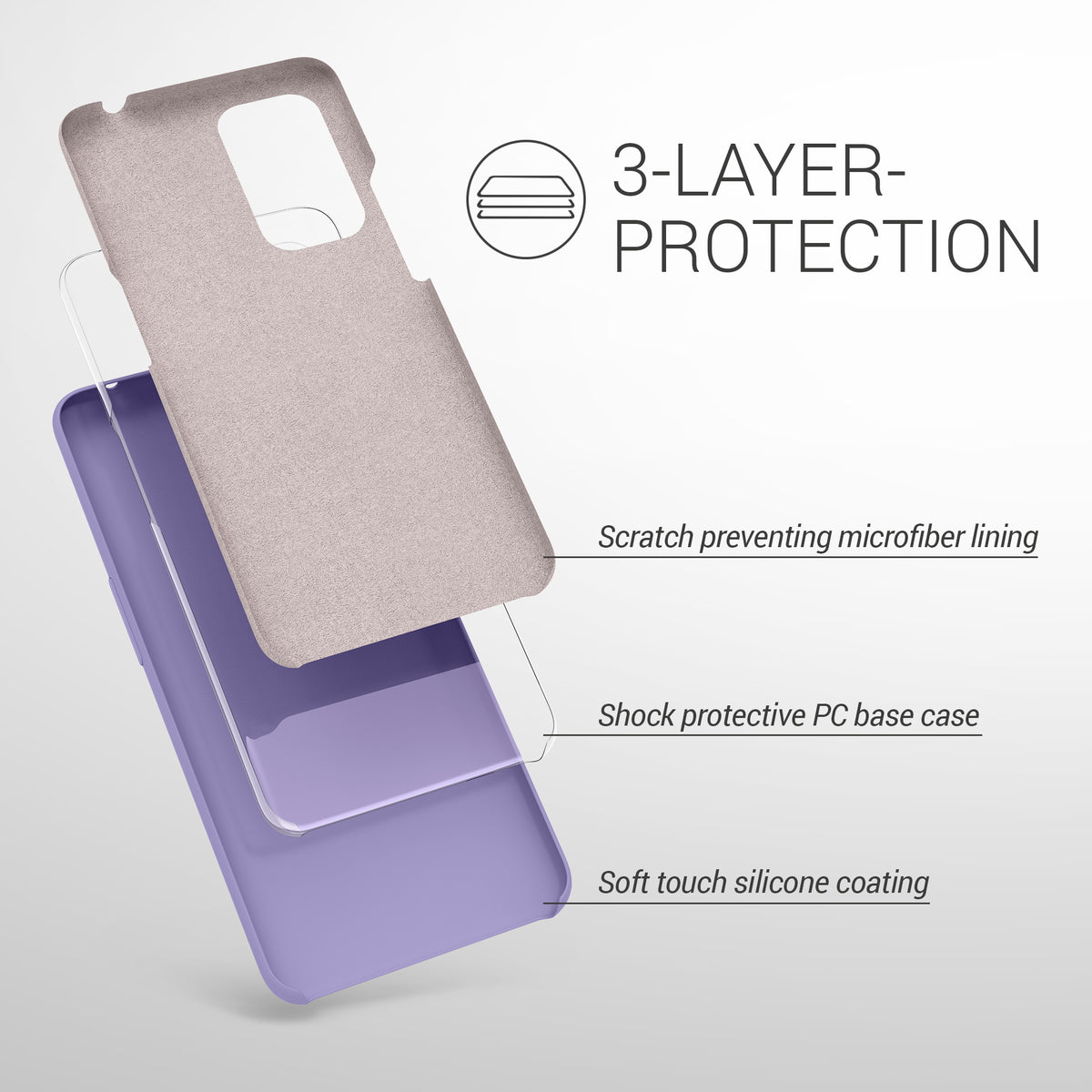 kwmobile Phone Case for OnePlus 9 (EU/NA Version) Case - Silicone - Wireless Charging - Protective Cover