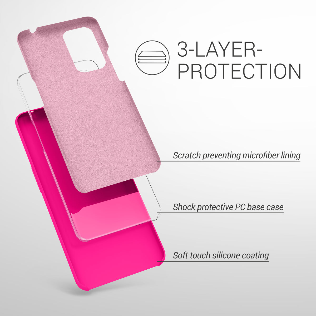 kwmobile Phone Case for OnePlus 9 (EU/NA Version) Case - Silicone - Wireless Charging - Protective Cover
