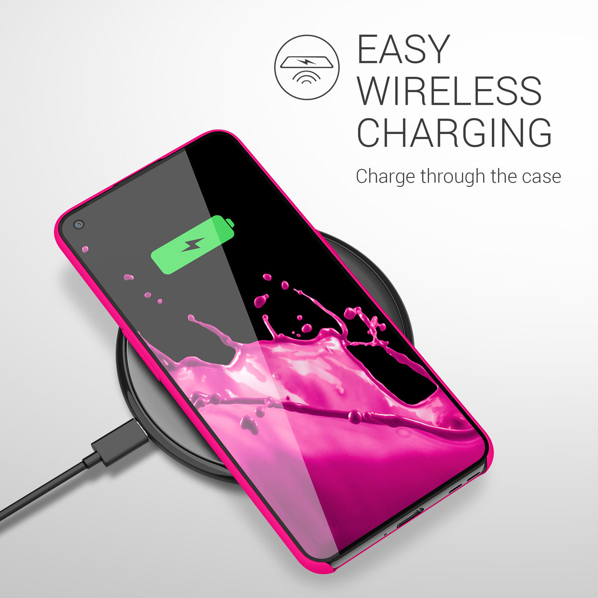 kwmobile Phone Case for OnePlus 9 (EU/NA Version) Case - Silicone - Wireless Charging - Protective Cover