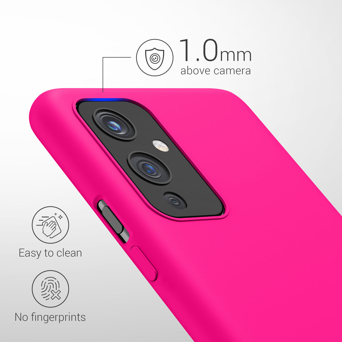 kwmobile Phone Case for OnePlus 9 (EU/NA Version) Case - Silicone - Wireless Charging - Protective Cover