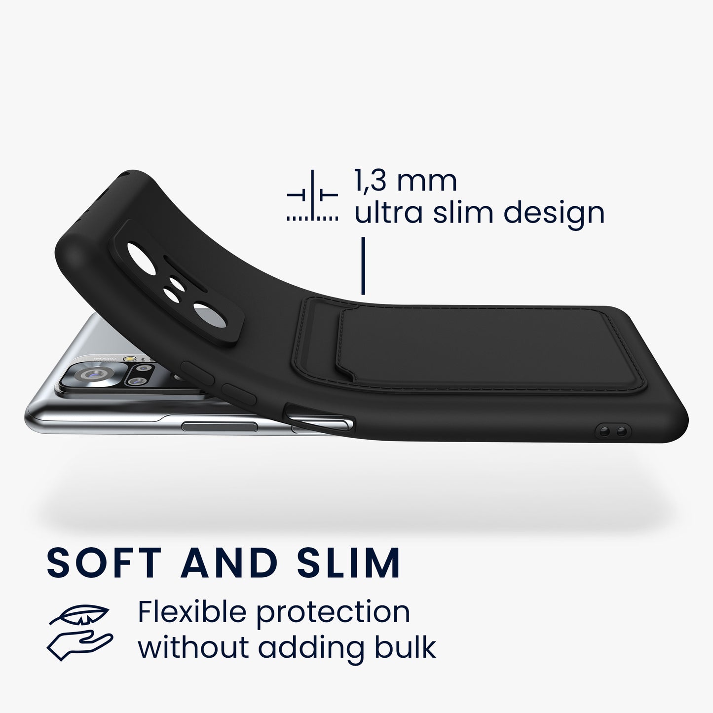 kwmobile Phone Case compatible with Xiaomi Redmi Note 10 Pro Case - Phone Cover with Card Slot