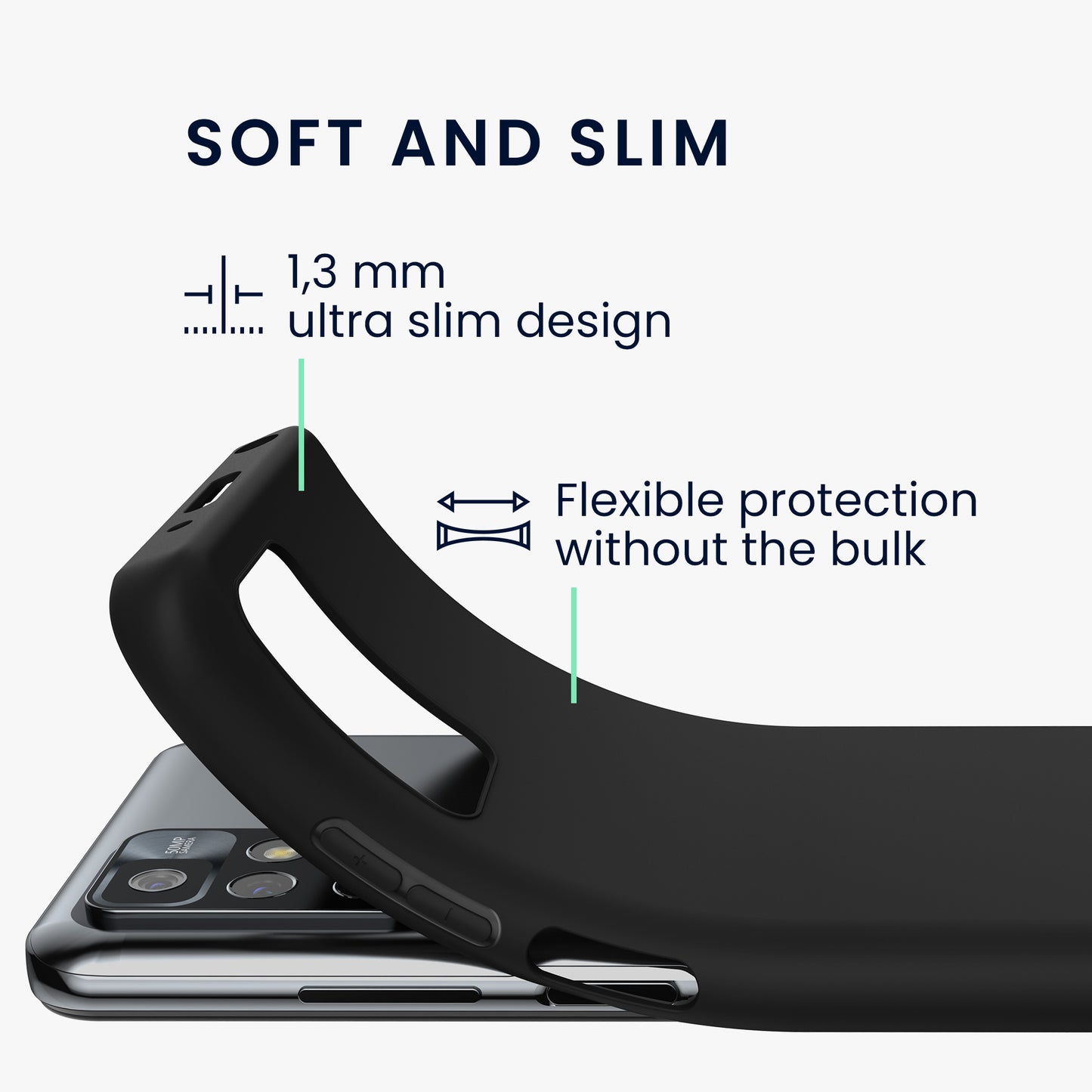 kwmobile Phone Case for Xiaomi Redmi 10 (2021 / 2022) Case - Wireless Charging - Protective Cover