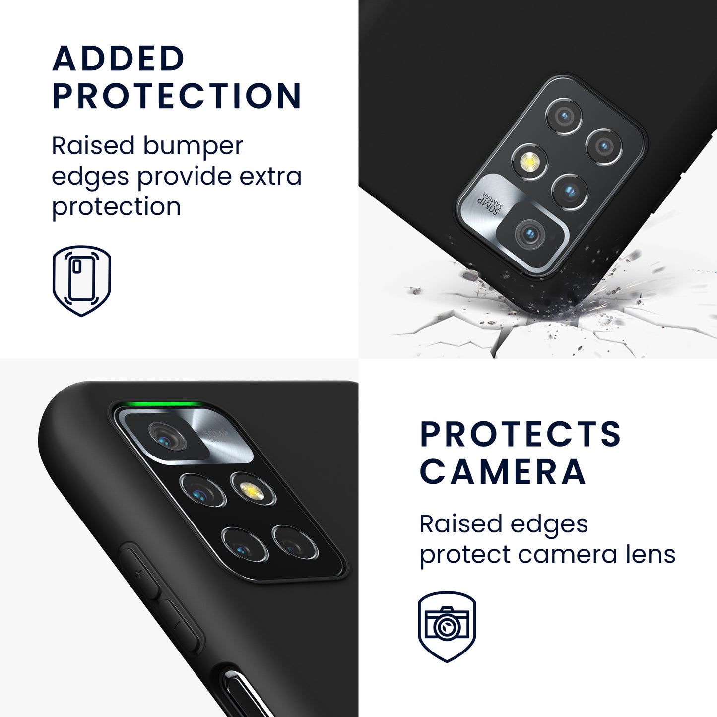 kwmobile Phone Case for Xiaomi Redmi 10 (2021 / 2022) Case - Wireless Charging - Protective Cover
