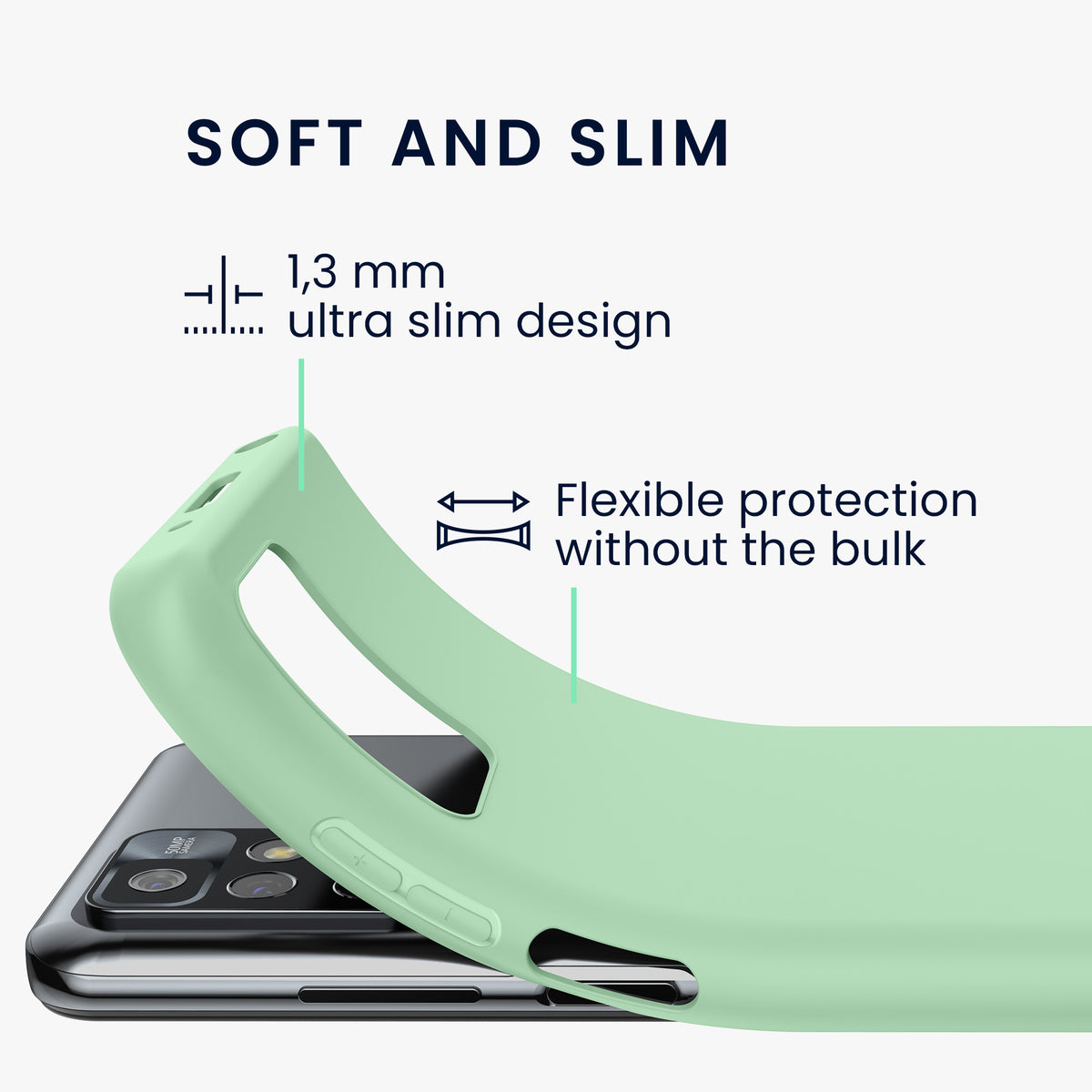 kwmobile Phone Case for Xiaomi Redmi 10 (2021 / 2022) Case - Wireless Charging - Protective Cover