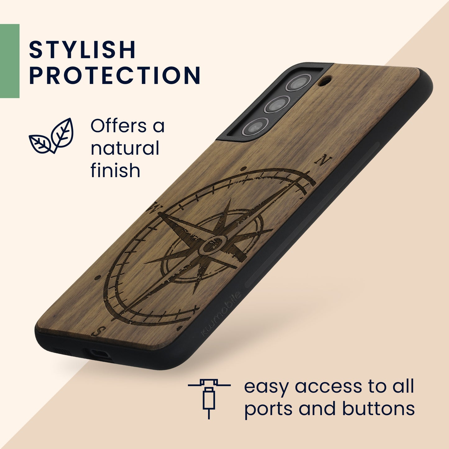 kwmobile Case Compatible with Samsung Galaxy S21 FE - Phone Cover - TPU Phone Case in Rising Sun