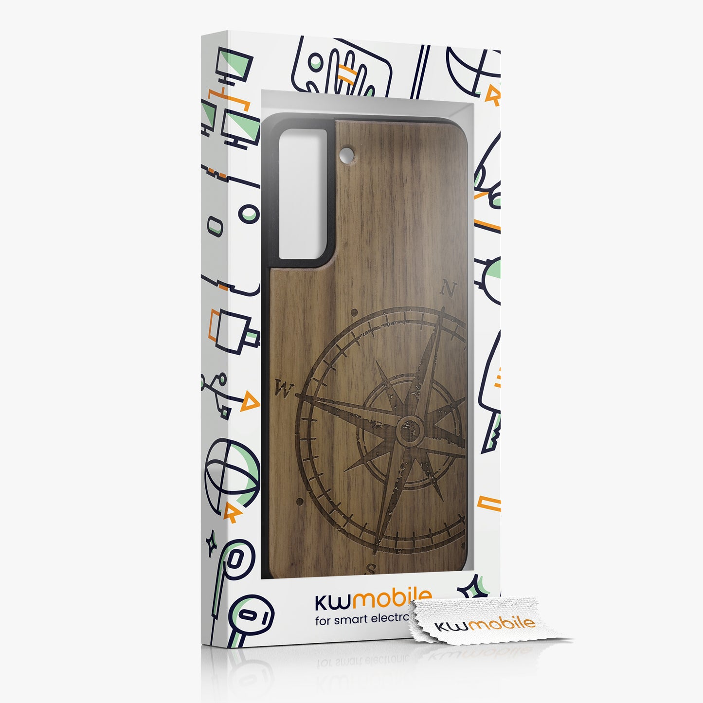 kwmobile Case Compatible with Samsung Galaxy S21 FE - Phone Cover - TPU Phone Case in Rising Sun