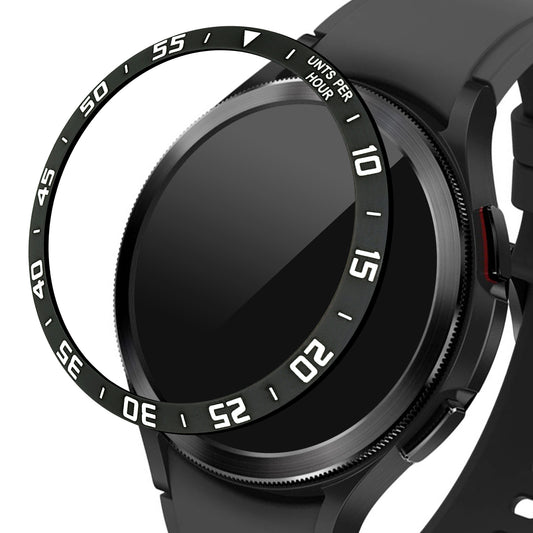 kwmobile Schutzring kompatibel mit Samsung Galaxy Watch 4 Classic (46mm) Fitnesstracker - Bezel Ring Lünette in Schwarz Silber Schwarz  [dsg01]