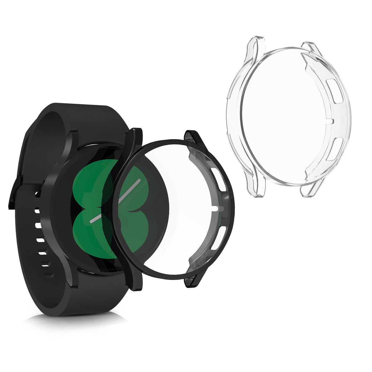 kwmobile Protective Cover for Samsung Galaxy Watch 4 Fullbody Display Cover Set
