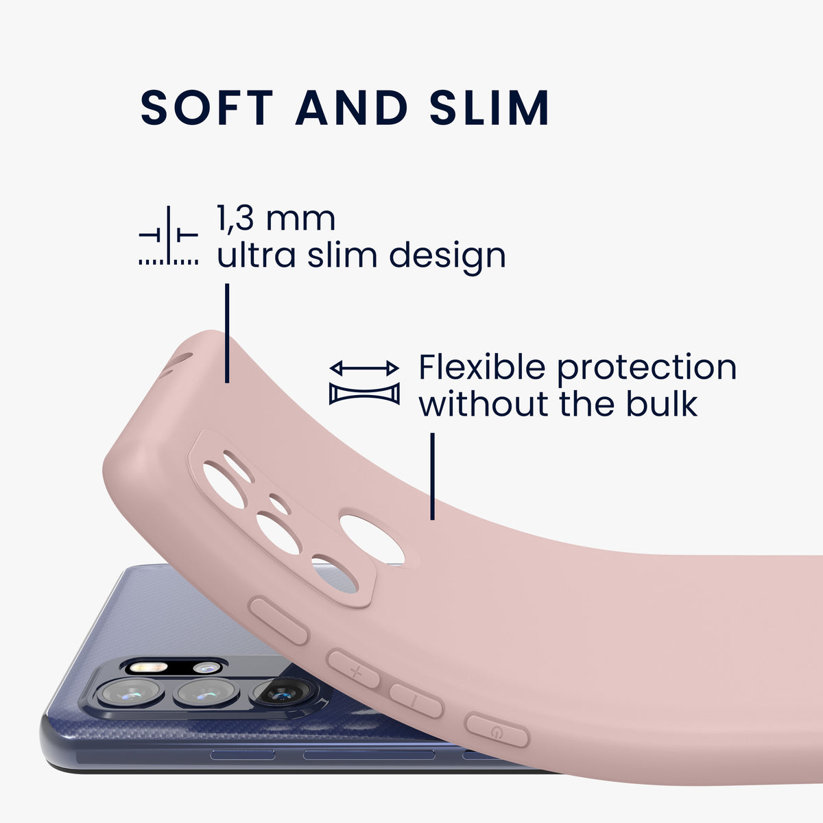 kwmobile Phone Case for Motorola Moto G60S Case Wireless Charging Protective Cover