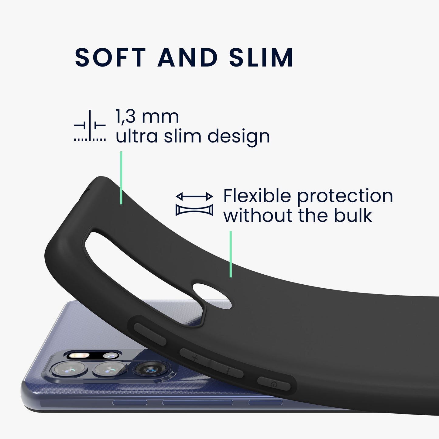 kwmobile Phone Case for Motorola Moto G60S Case Wireless Charging Protective Cover