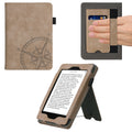 Flip Case with Hand Strap for Amazon Kindle Paperwhite (models up to 2017) Taupe Compass