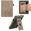 Flip Case with Hand Strap for Amazon Kindle Paperwhite (models up to 2017) Taupe Compass