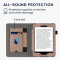 Flip Case with Hand Strap for Amazon Kindle Paperwhite (models up to 2017) Taupe Compass