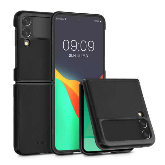 kwmobile Flip Hard Case Compatible with Samsung Galaxy Z Flip 3 5G - Foldable Phone Case - Mobile Phone Cover