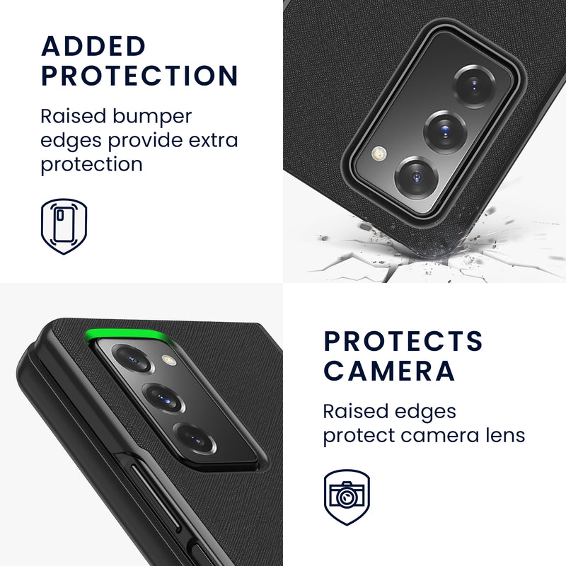 kwmobile Flip Hard Case compatible with Samsung Galaxy Z Fold 2 5G - Foldable Phone Case - Phone Cover