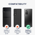 kwmobile Flip Hard Case compatible with Samsung Galaxy Z Fold 2 5G - Foldable Phone Case - Phone Cover