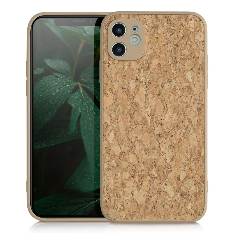 kwmobile Case Compatible with Apple iPhone 11 - Cork Phone Cover - Protective Case