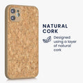 kwmobile Case Compatible with Apple iPhone 11 - Cork Phone Cover - Protective Case